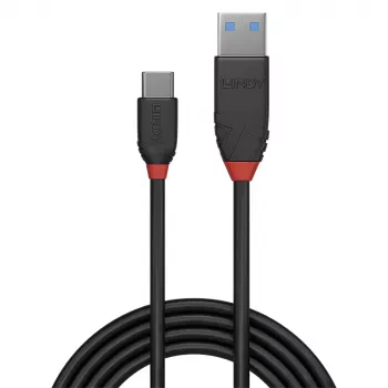 Lindy 1m USB 3.2 Typ A na C Kabel, 10Gbps, Czarny Line, 1 m, USB A, USB C, USB 3.2 Gen 1 (3.1 Gen 1), 10 Gbit/s, Czarny