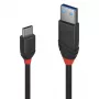 Lindy 0.5m USB 3.2 Type A to C kabel, 10Gbps, Czarny Line, 0.5 m, USB A, USB C, USB 3.2 Gen 1 (3.1 Gen 1), 10 Gbit/s, Czarny