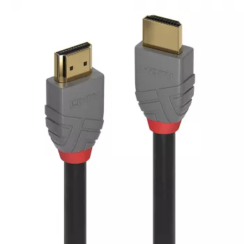 Lindy 1m High Speed HDMI kabel, Anthra Line, 1 m, HDMI Typ A (Standard), HDMI Typ A (Standard), 4096 x 2160 pikseli, 18 Gbit/s, Czarny, Szary
