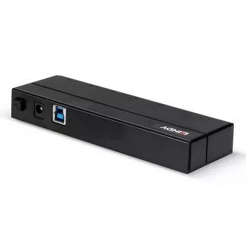 Lindy 7 Port USB 3.0 Hub, USB 3.2 Gen 1 (3.1 Gen 1) Type-A, USB 3.2 Gen 1 (3.1 Gen 1) Type-A, USB 3.2 Gen 1 (3.1 Gen 1), 5000 Mbit/s, czarny, tworzywo sztuczne