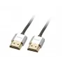 Lindy 1m CROMO cienki High Speed HDMI kabel with Ethernet, 1 m, HDMI Type A (Standard), HDMI Type A (Standard), 3D, Czarny