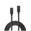 Kabel Lindy Thunderbolt 3 1 m, pasywny, męski, męski, 1 m, 20 Gbit/s, czarny, 60 W