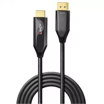 Lindy 2m Active DisplayPort 1.4 do HDMI 8K60 Kabel, 2 m, HDMI Typ A (Standard), DisplayPort, Męski, Męski, Prosty