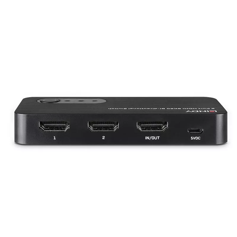 Lindy 2 Port HDMI 8K60 Bi-Directional Switch, HDMI, ABS, Czarny, 120 Hz, 3840 x 2160, 7680 x 4320, 48 Gbit/s