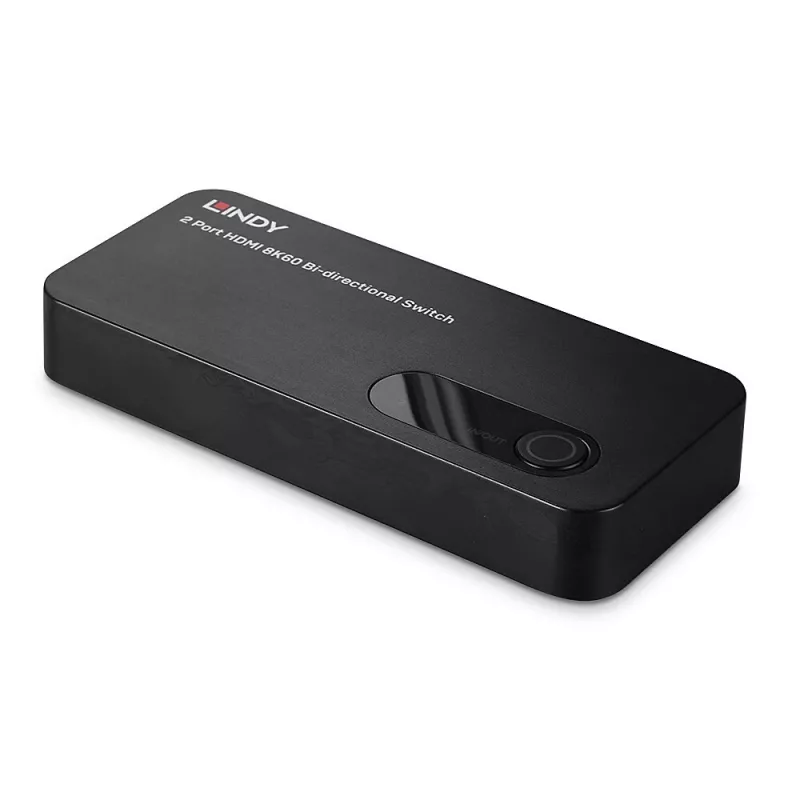 Lindy 2 Port HDMI 8K60 Bi-Directional Switch, HDMI, ABS, Czarny, 120 Hz, 3840 x 2160, 7680 x 4320, 48 Gbit/s