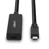 Lindy 5m USB 3.2 Gen 2 C/C Active Extension, 5 m, USB C, USB C, USB 3.2 Gen 2 (3.1 Gen 2), 10 Gbit/s, czarny