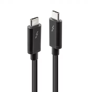 Lindy 2m Thunderbolt 3 kabel, Passive, Male, Male, 2 m, 20 Gbit/s, Czarny, 4096 x 2160 pixels
