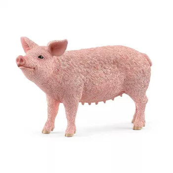 Figurka Schleich świni z farmy model 13933, różowa, zalecany wiek 3+
