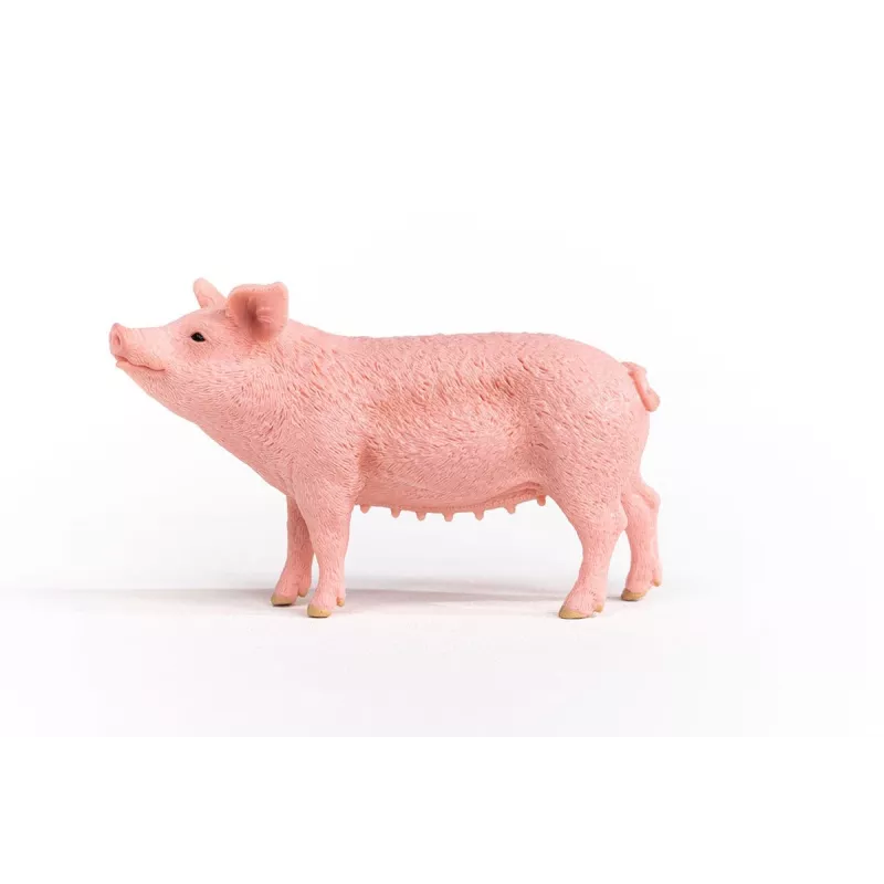 Figurka Schleich świni z farmy model 13933, różowa, zalecany wiek 3+