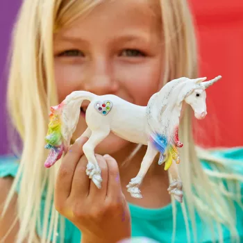 schleich BAYALA Tęczowy Miłosny Ogier Jednorożec, 5 lat, Jednorożec / Pegaz, Jednorożce i Wróżki, Wielokolorowy, Plastik