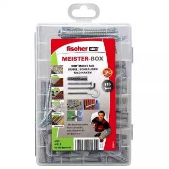 Zestaw wkrętów i kołków rozporowych Fischer MEISTER-BOX UX 75 szt.