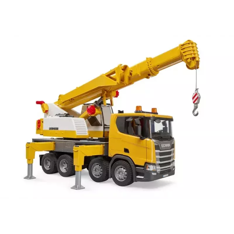 Samochód ciężarowy z dźwigiem BRUDER SCANIA Super 560R Liebherr