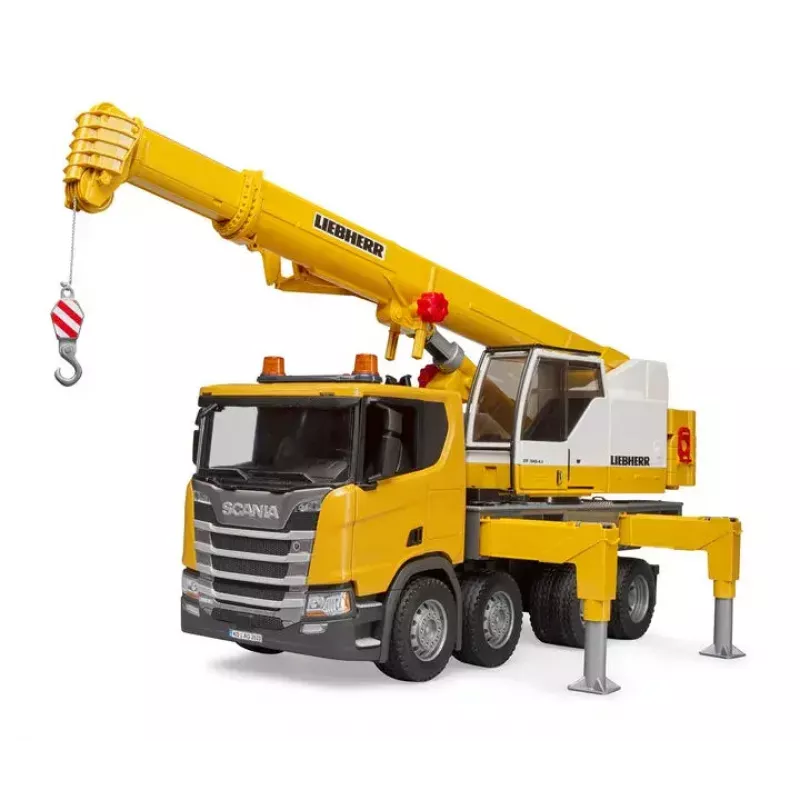 Samochód ciężarowy z dźwigiem BRUDER SCANIA Super 560R Liebherr