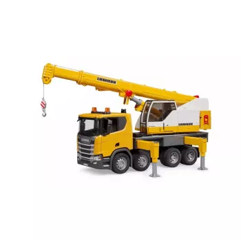 Samochód ciężarowy z dźwigiem BRUDER SCANIA Super 560R Liebherr