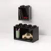 room copenhagen Półka LEGO Brick 8+4 czarna — modułowa półka ścienna z 2 półkami