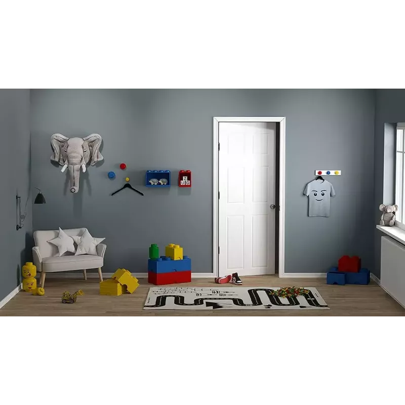 Room Copenhagen LEGO Półka Brick 8+4 Czerwona, 2 półki