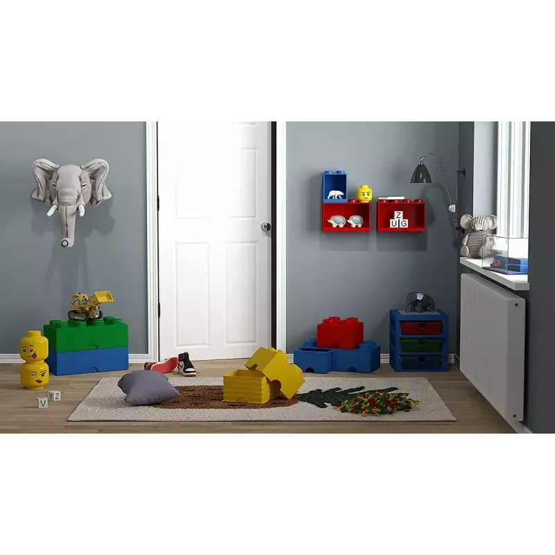 Room Copenhagen LEGO Półka Brick 8+4 Czerwona, 2 półki