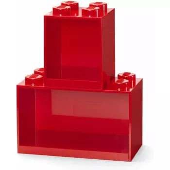 Room Copenhagen LEGO Półka Brick 8+4 Czerwona, 2 półki