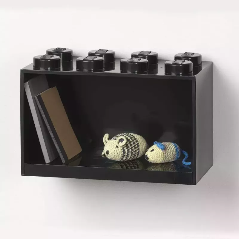 Shelf Room Copenhagen LEGO Brick 8 Shelf Czarny, modułowa półka ekspozycyjna