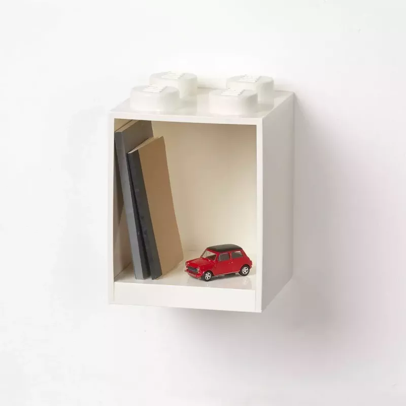 room copenhagen Półka Room Copenhagen LEGO Brick 4 półkowa biała 41141735 – ścienno-montażowa półka ekspozycyjna kompatybilna z LEGO