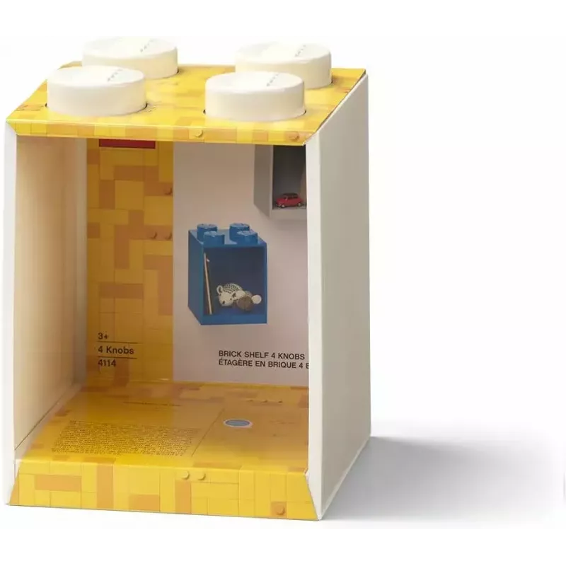 room copenhagen Półka Room Copenhagen LEGO Brick 4 półkowa biała 41141735 – ścienno-montażowa półka ekspozycyjna kompatybilna z LEGO