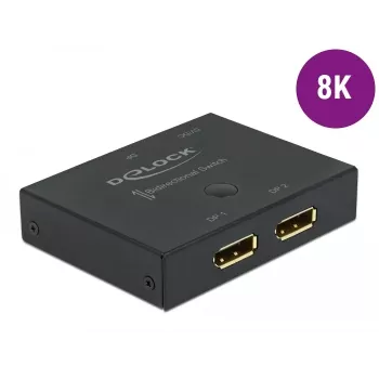 Przełącznik DELOCK DisplayPort 2 - 1 - dwukierunkowy 8K 30 Hz