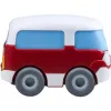 Bus HABA Kullerbu Momentum Motor Mini Bus niebiesko-szaro-czerwono-biały