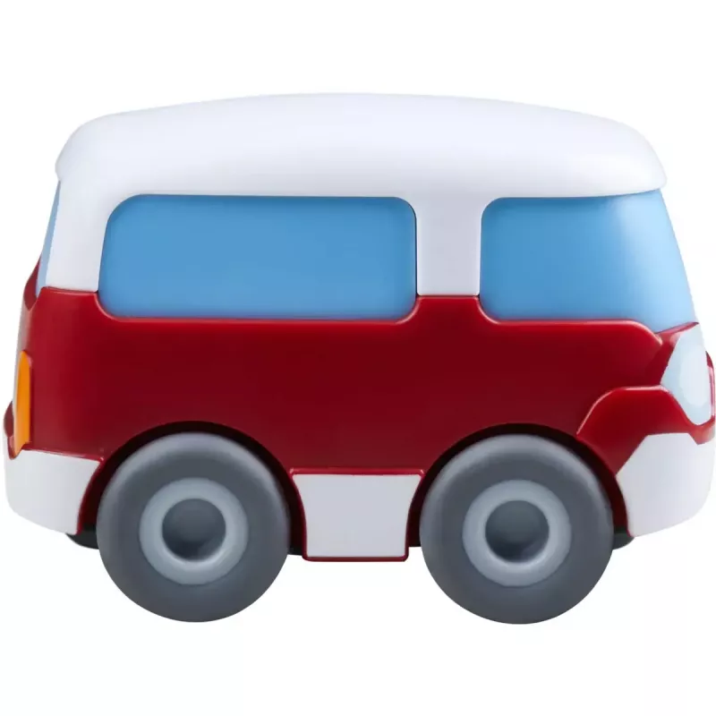 Bus HABA Kullerbu Momentum Motor Mini Bus niebiesko-szaro-czerwono-biały