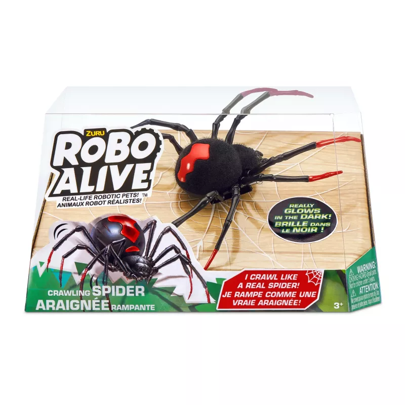 Robo Alive Crawling Spider Glow In the Dark Robotic Toy ZURU