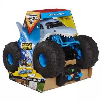 Monster Jam, Oficjalny Megalodon STORM — Zdalnie sterowany monster truck terenowy, skala 1:15