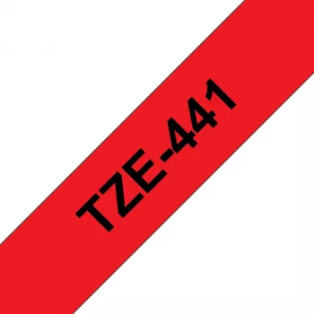 Taśma etykietująca Brother TZe441 18mm Czarny na czerwonym