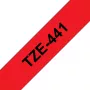 Taśma etykietująca Brother TZe441 18mm Czarny na czerwonym
