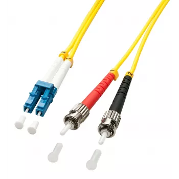 Lindy 2m LC/ST InfiniBand/kabel światłowodowy Wielokolorowy, Żółty