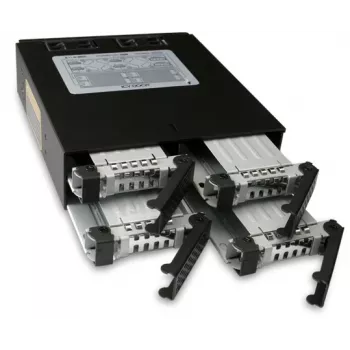 ICYDOCK ToughArmor Full Metal 4 Bay 2.5in SATA HDD & SSD Backplane Cage for External 5.25in Bay