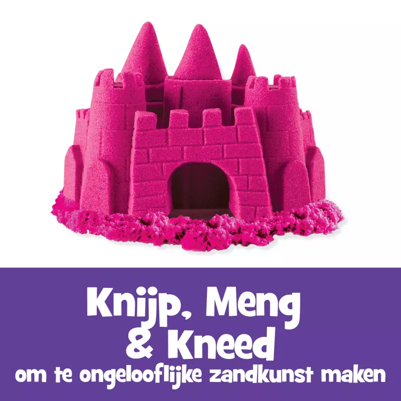 Kinetic Sand, Różowy Piasek do Zabawy 2lb, Propozycje do Wielkanocnego Koszyczka, Formowalne Zabawki Sensoryczne dla Dzieci, Zamykana Torebka (Opakowanie Może Się Różnić)