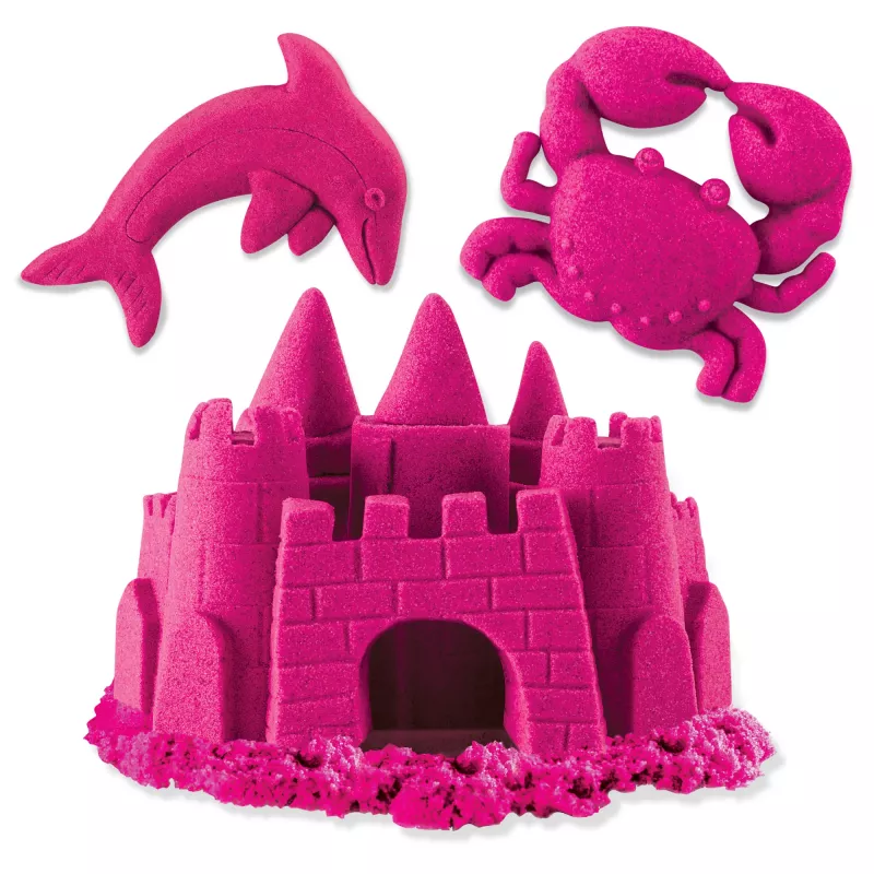 Kinetic Sand, Różowy Piasek do Zabawy 2lb, Propozycje do Wielkanocnego Koszyczka, Formowalne Zabawki Sensoryczne dla Dzieci, Zamykana Torebka (Opakowanie Może Się Różnić)