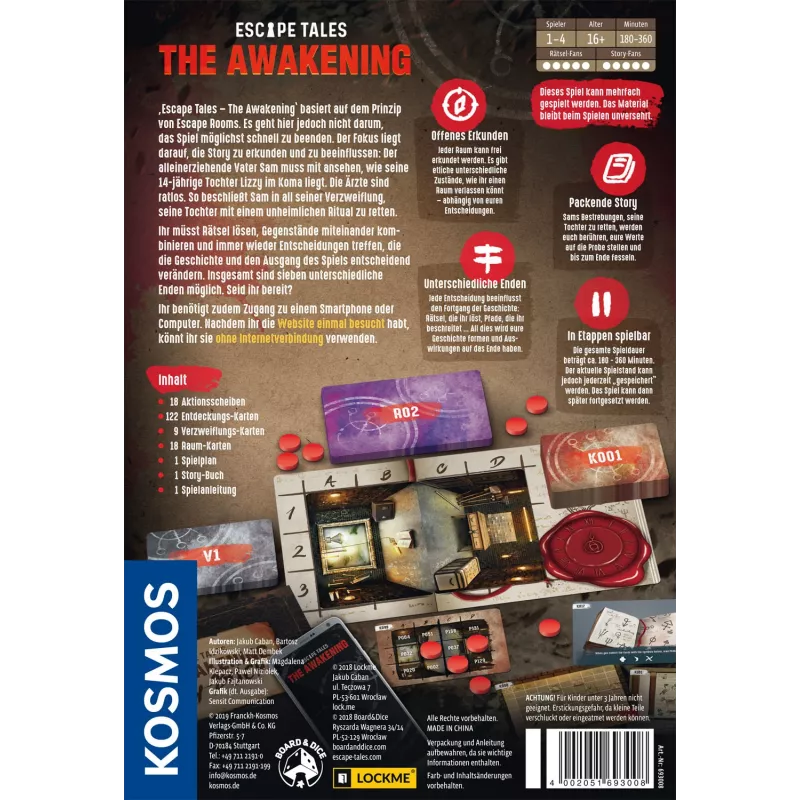 Kosmos Escape Tales: The Awakening Gra planszowa Dedukcja