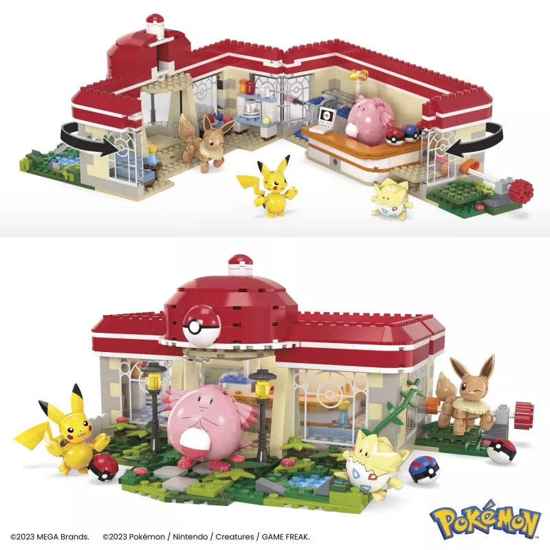 Zestaw klocków MEGA Pokémon, Centrum Leśne (648 elementów) z 4 figurkami akcji