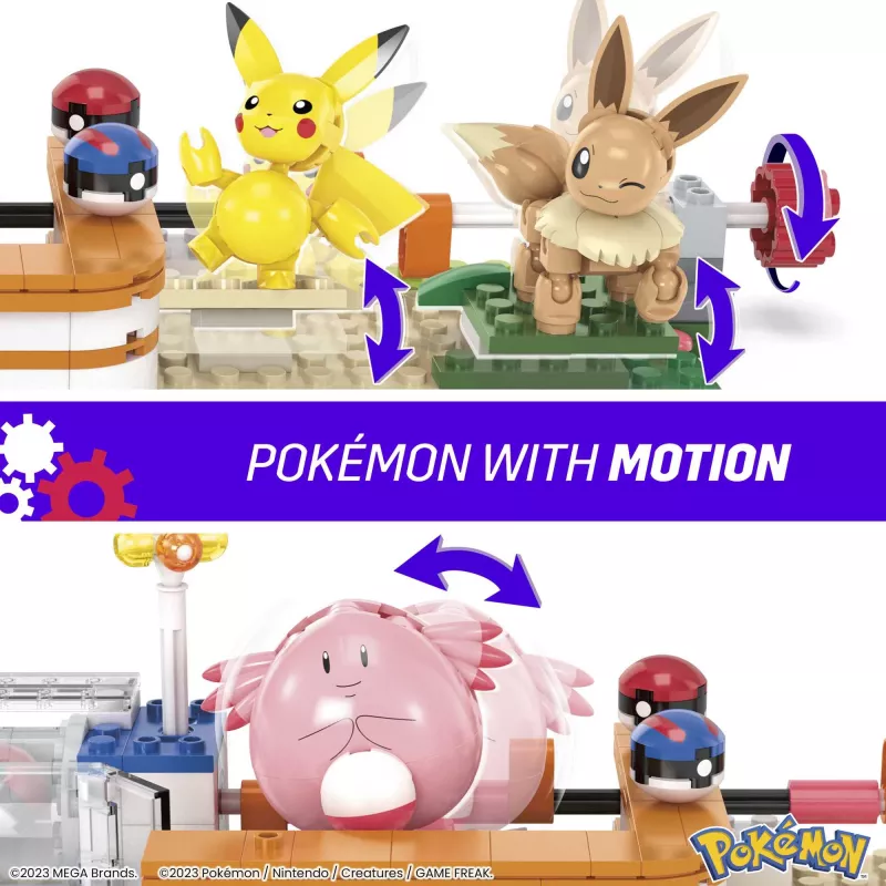 Zestaw klocków MEGA Pokémon, Centrum Leśne (648 elementów) z 4 figurkami akcji