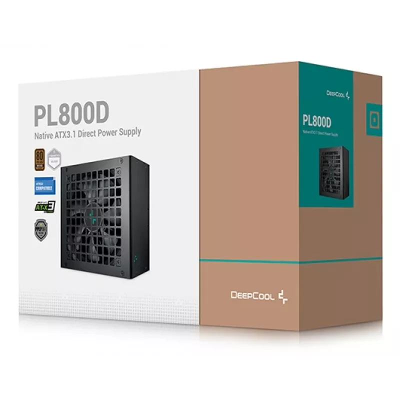 DEEPCOOL Pl800d Zasilacz 800 W 20+4 Pin ATX - Czarny