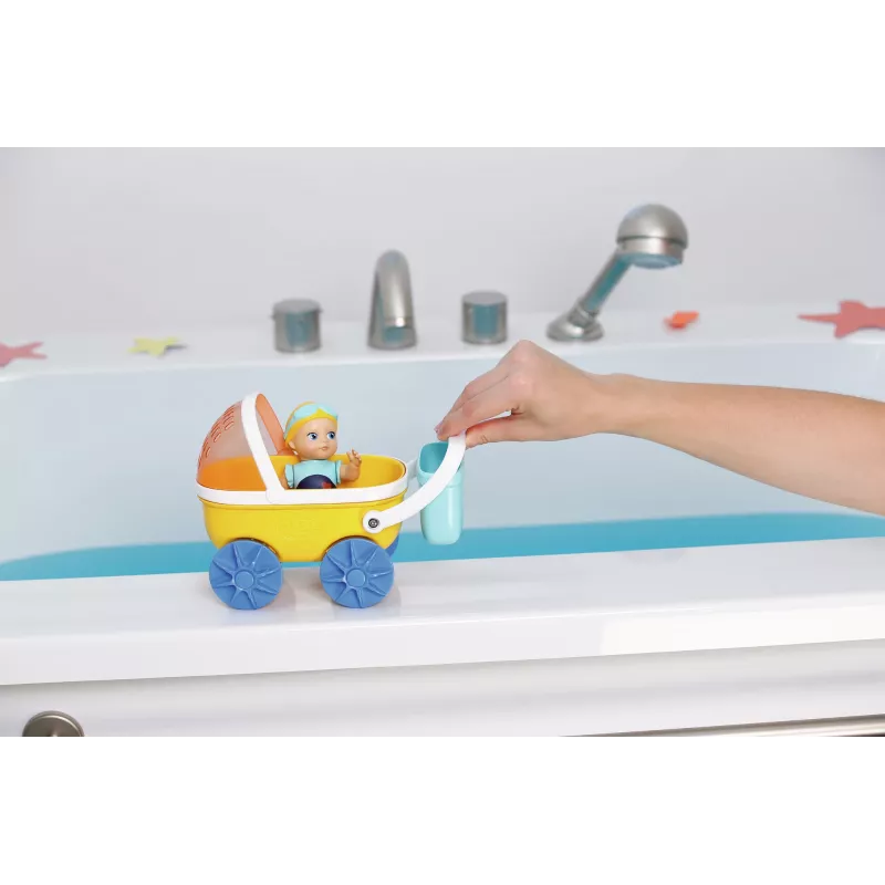 BABY born Splish Splash Wózek z Lalką Emma do Kąpieli Wielokolorowa