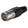 Wtyk mikrofonowy Goobay XLR 3-pin męski czarny metaliczny