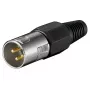 Wtyk mikrofonowy Goobay XLR 3-pin męski czarny metaliczny