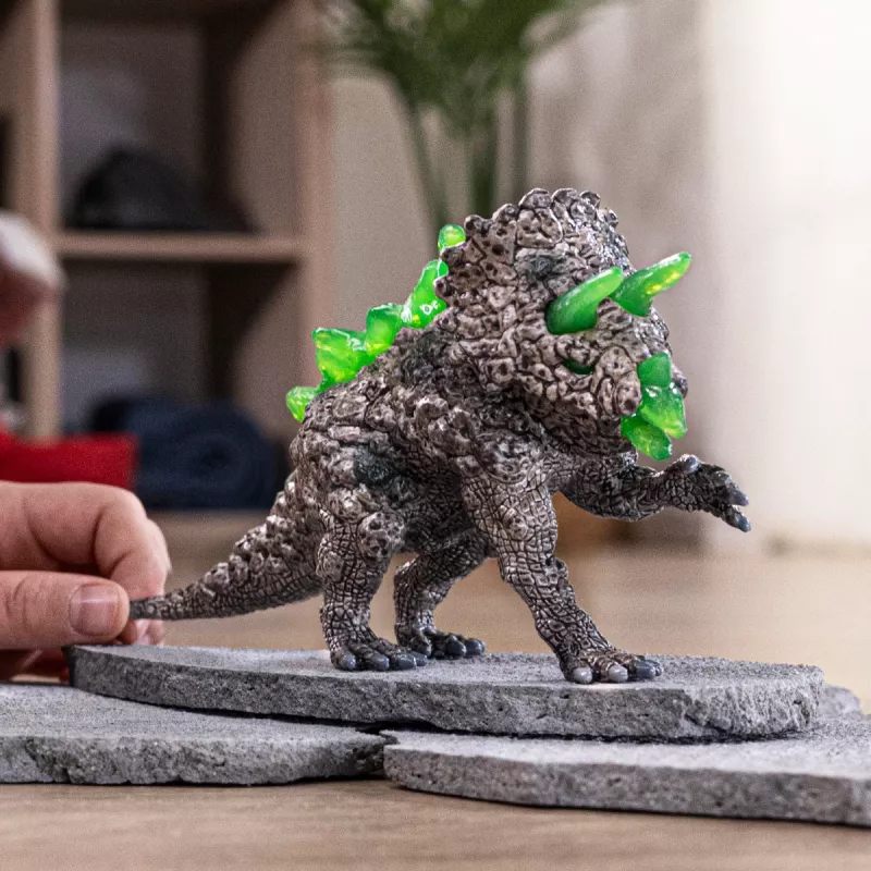 schleich ELDRADOR CREATURES Kamienny Triceratops, 7 lat, Potwory i smoki, Kamienny Świat, Wielokolorowy