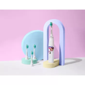 Elektryczna szczoteczka do zębów Happybrush ECO VIBE KIDS Agnes + 3 końcówki wymienne