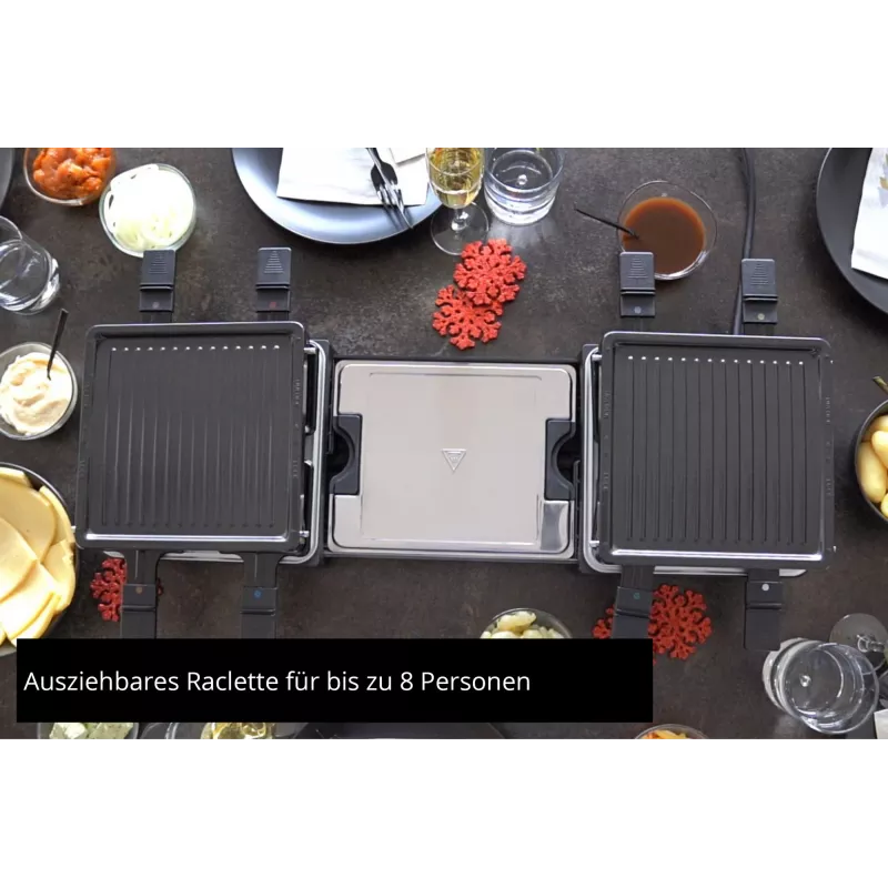 Unold 48755 grill raclette 8 osobowy 1300 W Czarny