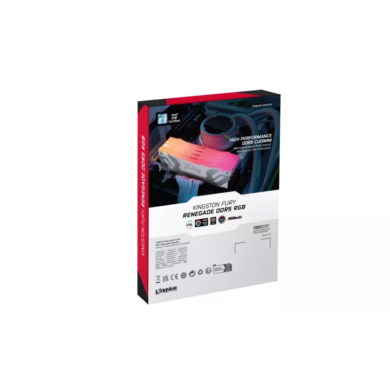 Kingston Technology FURY 24GB 8400MT/s DDR5 CL40 CUDIMM Renegade RGB biały XMP