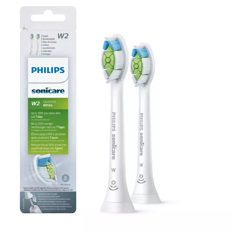 Philips Sonicare W2 Optimal Biały HX6062/10 2-pak wymienne główki szczoteczki sonicznej