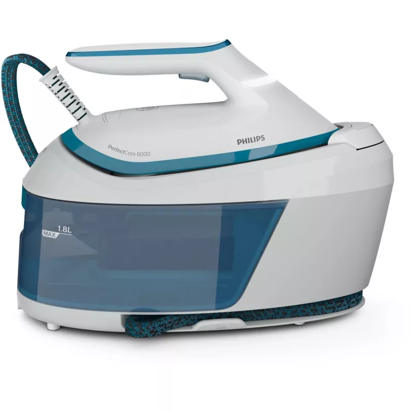Stacja parowa Philips PSG6022/20 2400 W 1,8 l Stopa SteamGlide Plus Niebieski, Biały
