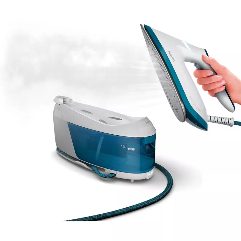 Stacja parowa Philips PSG6022/20 2400 W 1,8 l Stopa SteamGlide Plus Niebieski, Biały
